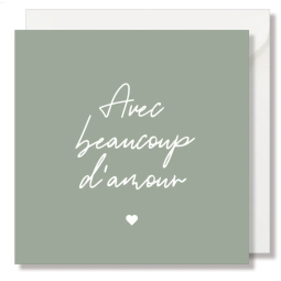 MAG - Carte Carrée "Avec Beaucoup d'Amour" - Seven Paper