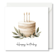 MAG - Carte Carrée "Happy Birthday Gateau Aquarelle" - Seven Paper