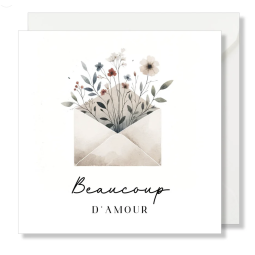 MAG - Carte Carrée "Beaucoup d'Amour Aquarelle" - Seven Paper