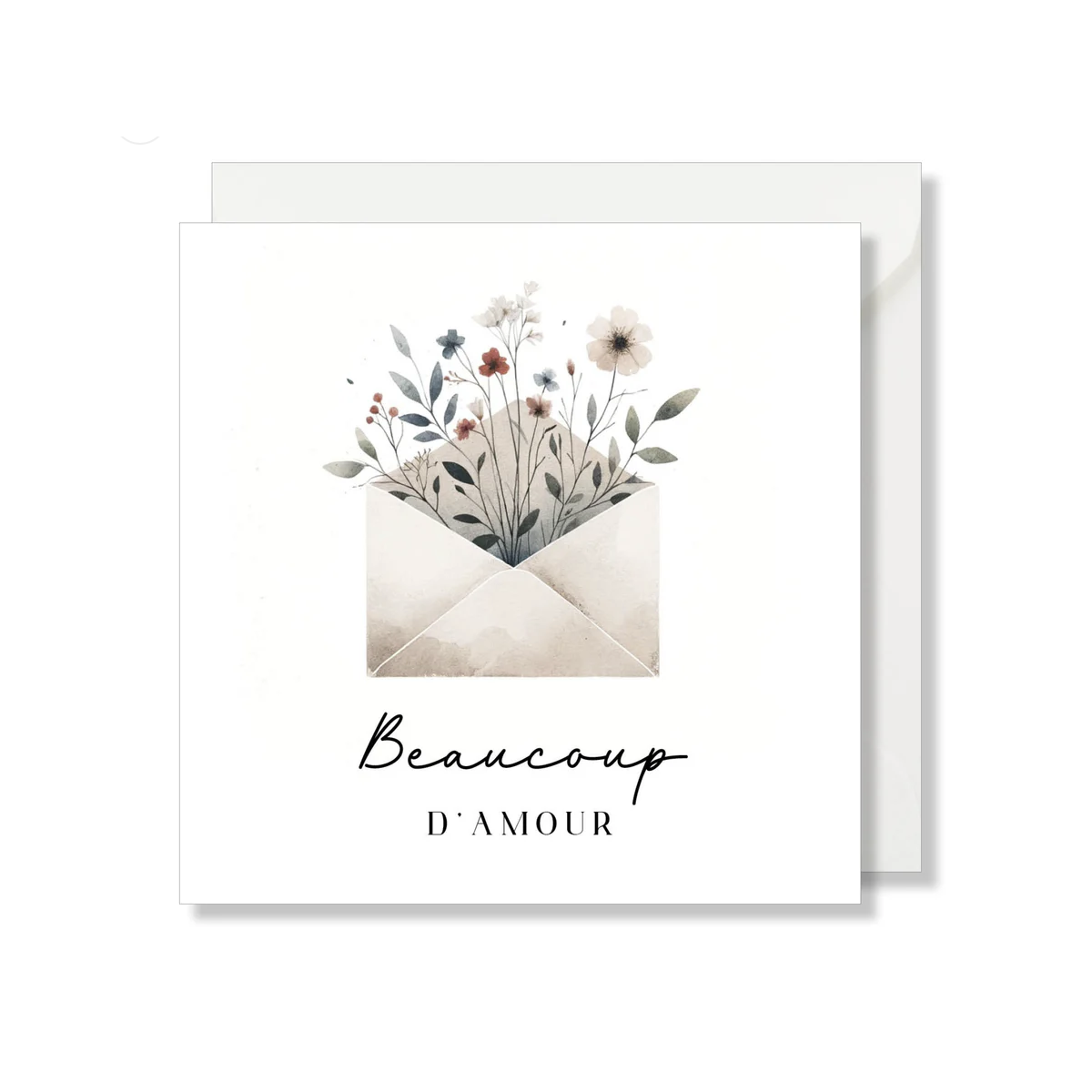 MAG - Carte Carrée "Beaucoup d'Amour Aquarelle" - Seven Paper