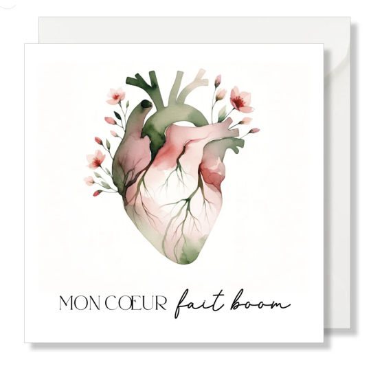 MAG - Carte Carrée "Mon Coeur Fait Boom - Seven Paper