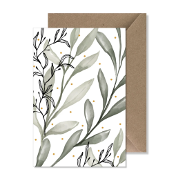 MAG - Carte A6"Feuillage Gold" - Seven Paper