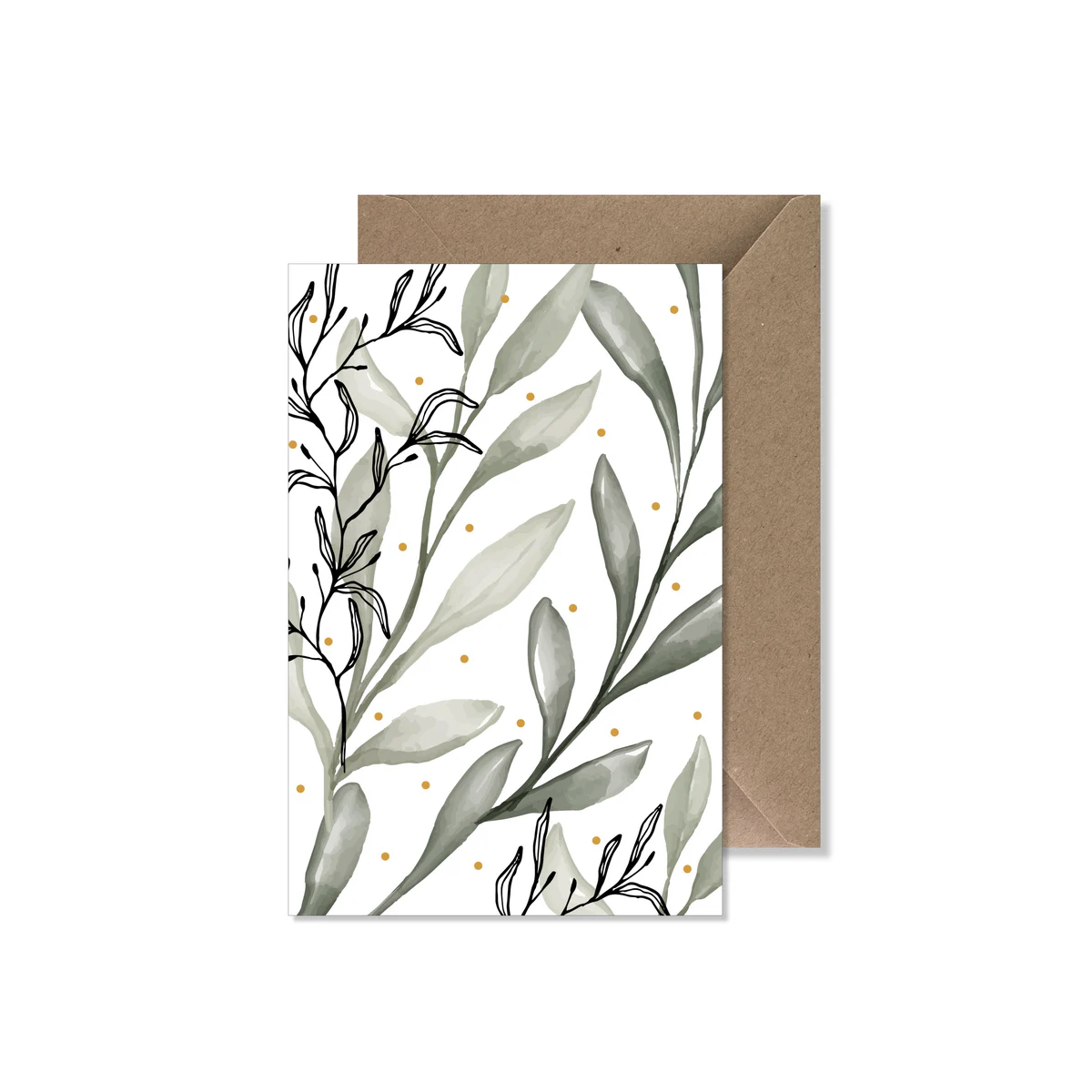 MAG - Carte A6"Feuillage Gold" - Seven Paper