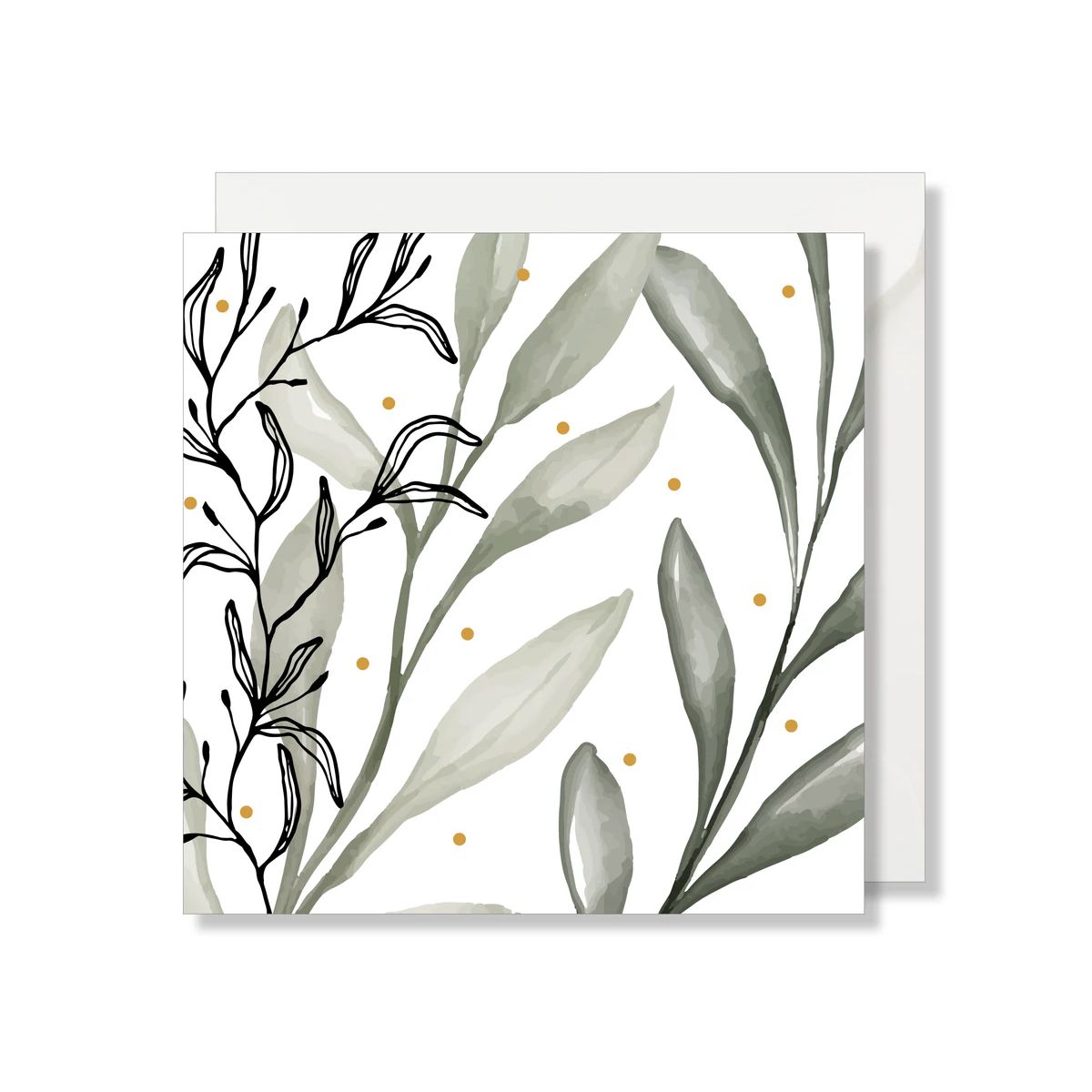 MAG - Carte Carrée "Feuillage Gold" - Seven Paper