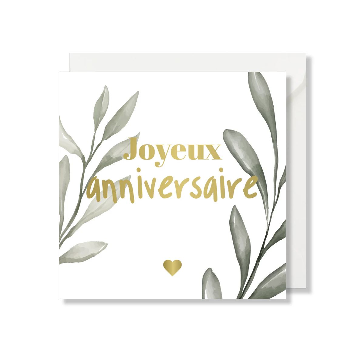 MAG - Carte Carrée "Joyeux Anniversaire Aquarelle Gold" - Seven Paper