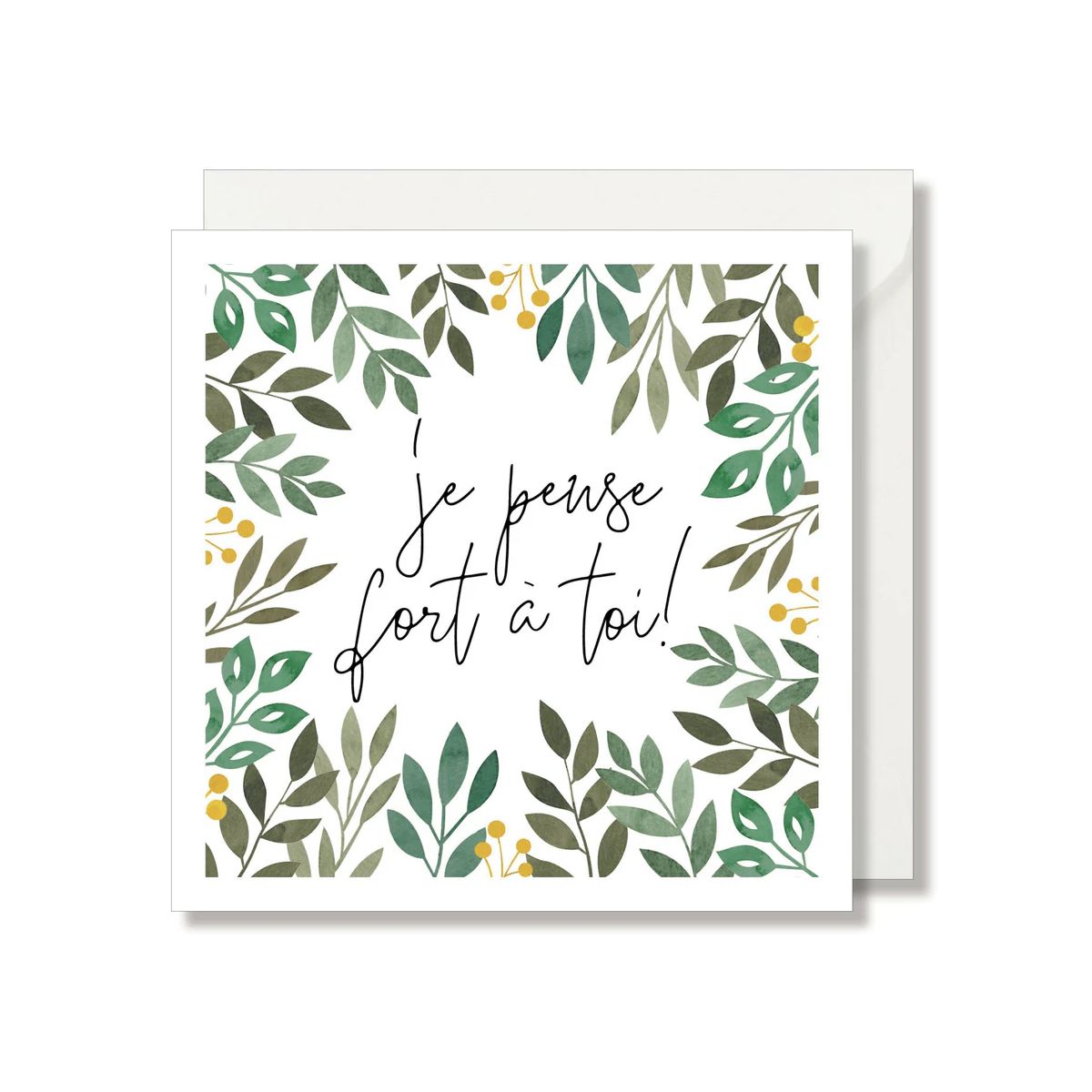 MAG - Carte Carrée "Je pense fort à toi" - Seven Paper